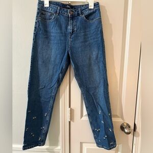 Boden Floral Embroidered Jeans
